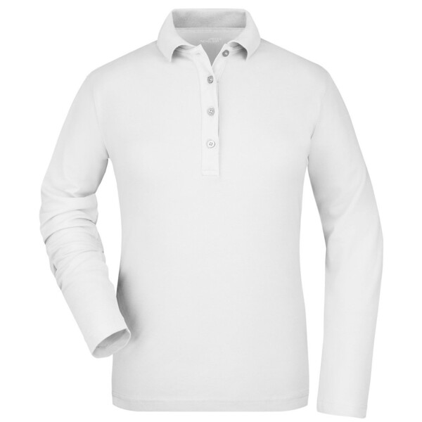 JN180 James\u0026Nicholson Polo donna manica lunga elasticizzata 95%cotone  5%elastan Errebipromo