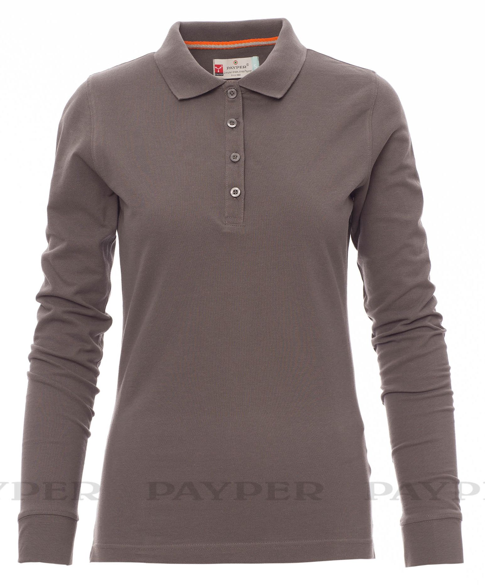Polo da donna a maniche lunghe modello Florence in cotone piquet