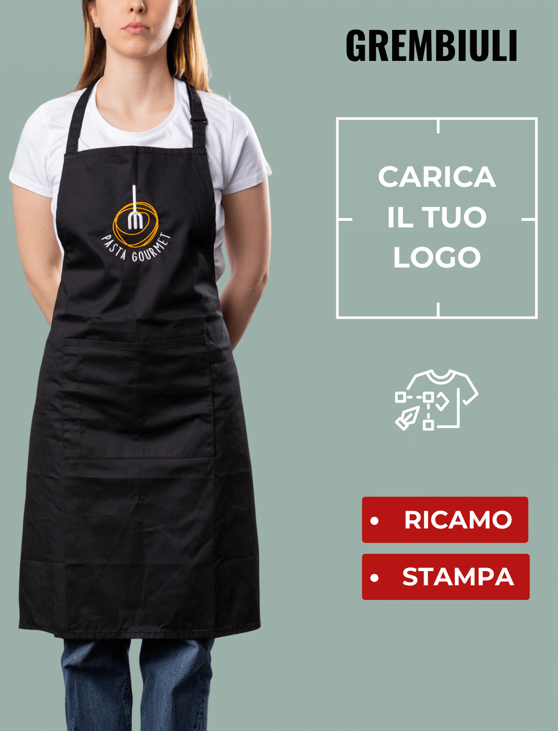 Divise ristorazione personalizzate per ristoranti, bar, catering, hotel, pub, pasticcerie e altre attività del settore Food & Beverage.