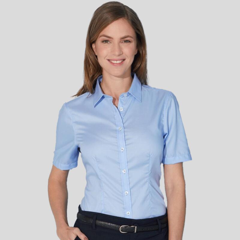 JN683 James & Nicholson Camicia donna no stiro easy care 100% cotone micro-twill 120gr Thumbnail