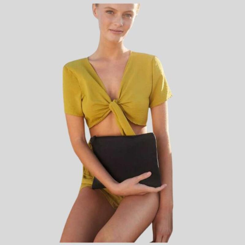 W830 Westford Mill Astuccio 100% cotone organico con chiusura zip capacità 1l 22.5x16cm Thumbnail