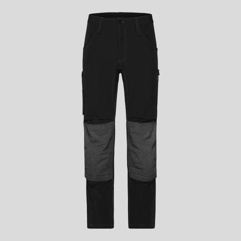 JN1813 James&Nicholson Pantalone leggero da lavoro stretch con rinforzo in cordura 73% polyamide, 17% cotton, 10% elastane Thumbnail