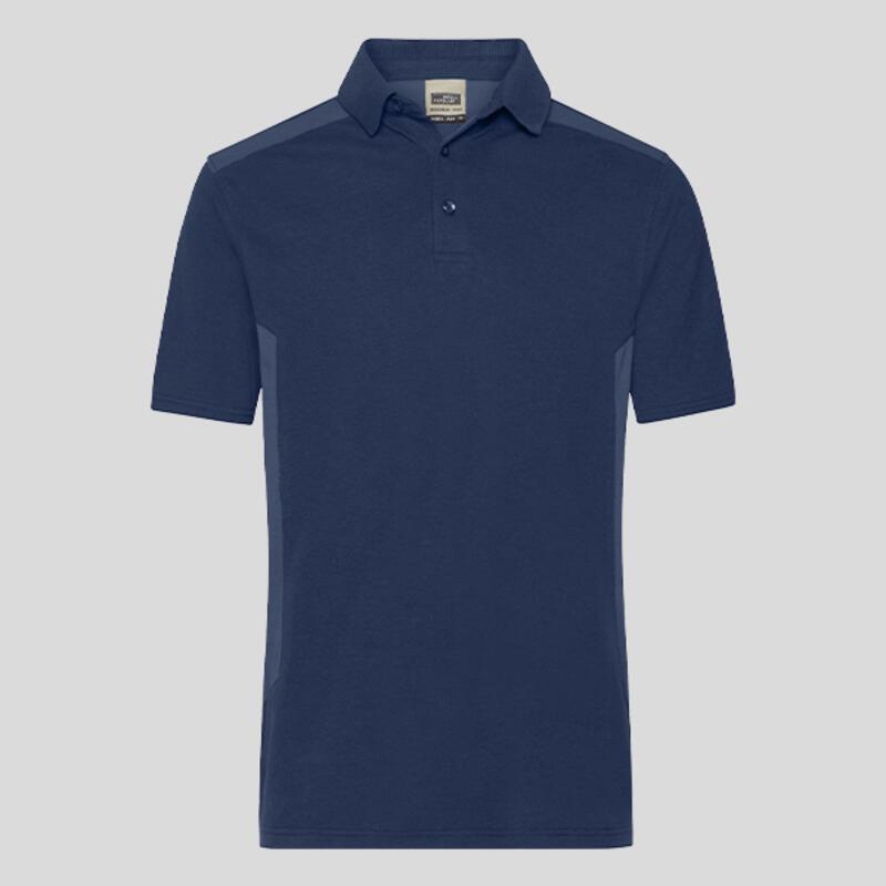 JN1826 James&Nicholson Polo da lavoro tessuto robusto 50% cotone organico 50% poliestere riciclato 200g Thumbnail