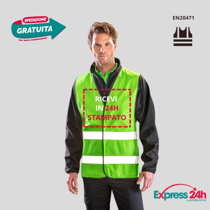 Gilet Alta Visibilità EN20471 Cl.2 Personalizzato – Spedizione 24H Thumbnail