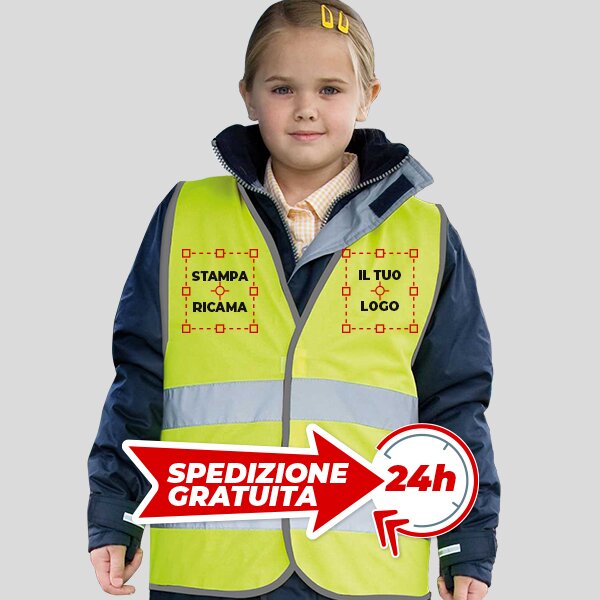 Gilet alta visibilità stampa ricamo logo classe 2 classe 3 Errebipromo