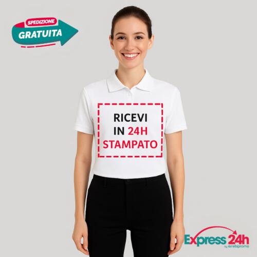 B&C Collection Maglietta Polo donna personalizzata Stampata Ricamata e Spedita in 24 ore 24h - PWI11 Women Maglietta Polo donna personalizzata Stampata Ricamata e Spedita in 24 ore Thumbnail