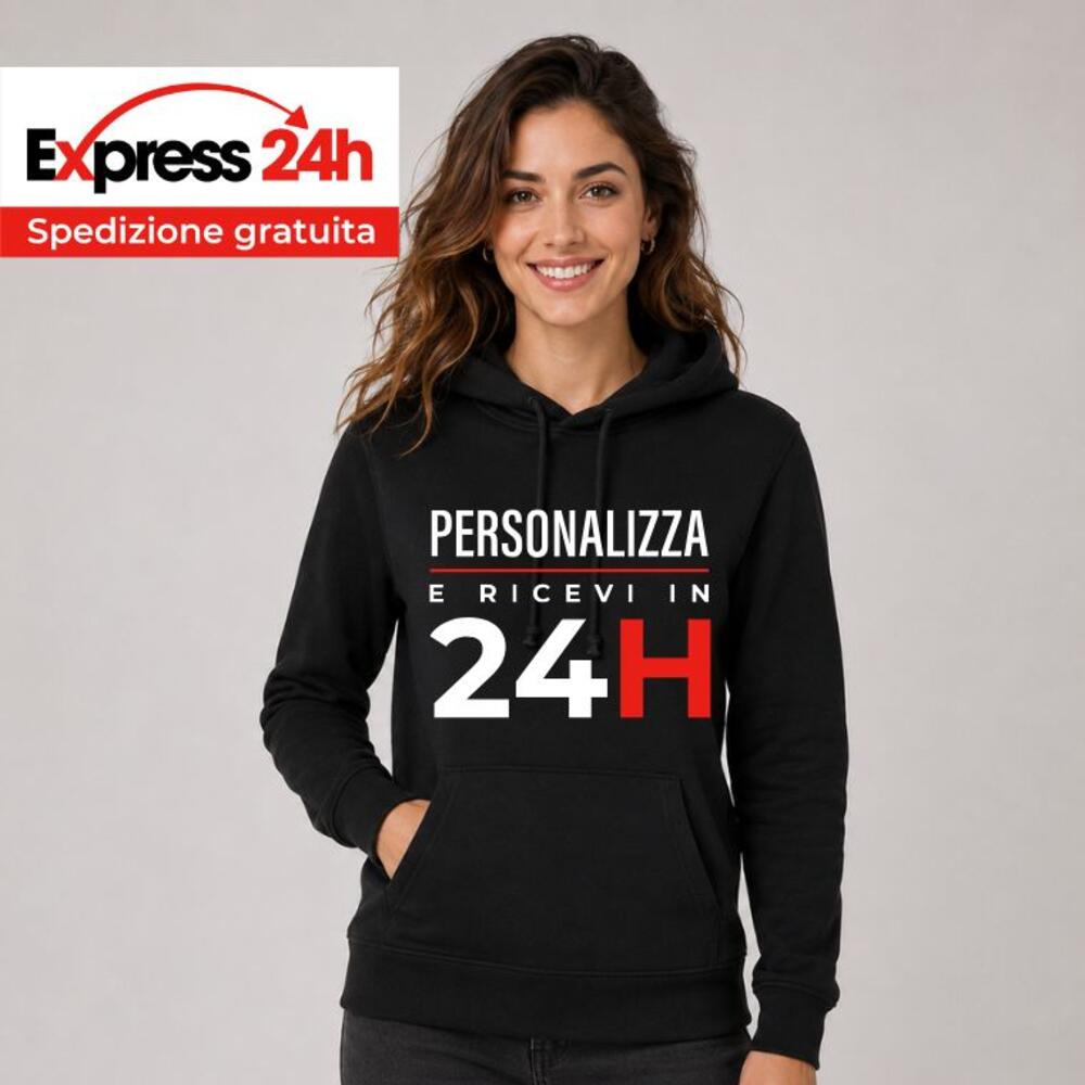 Felpa personalizzabile donna sostenibile stampata e spedita in 24 ore Thumbnail
