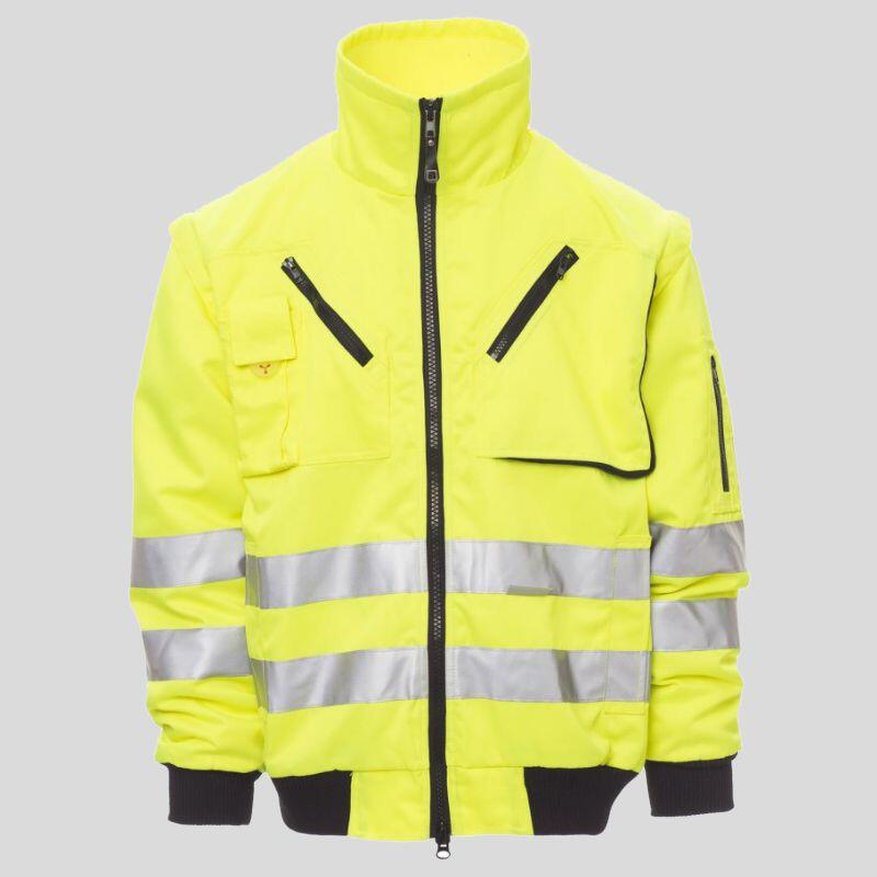 Street Payper Giubbotto imbottito corto alta visibilità con maniche staccabili EN 20471 Cl.3 Thumbnail