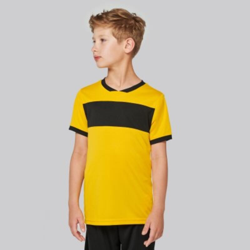 PA4001 Proact T-shirt sportiva da bambino con scollo V con dettagli in contrasto 100% poliestere Thumbnail