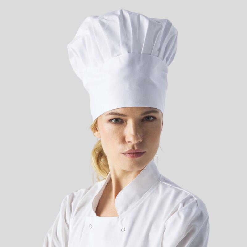 MI017 Cappello da Chef elasticizzato sul retro lavabile a 40°C 80% poliestere 20% cotone 205gr Thumbnail