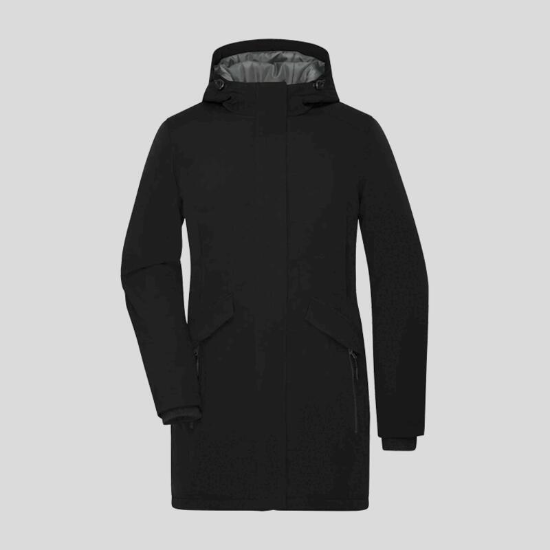 JN1175 James & Nicholson Parka Donna imbottito con cappuccio 100% poliestere riciclato Thumbnail