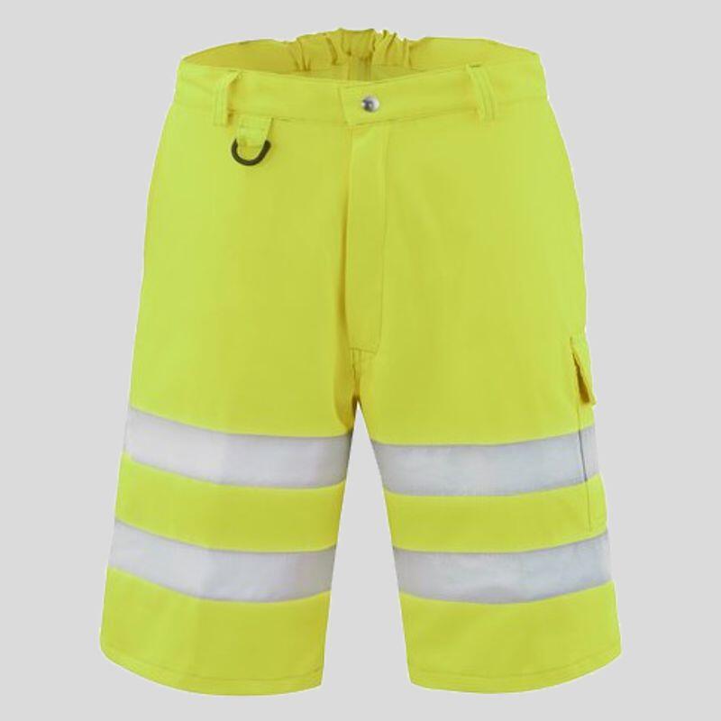 A00817 Bermuda alta visibilità con elastico in vita e tasche anteriori 60% cotone 40% poliestere irrestringibile 240 gr Thumbnail