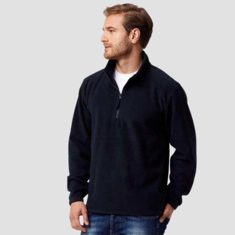 BS362 Micropile mezza zip in tessuto anti pilling e polsini elasticizzati 290gr Thumbnail