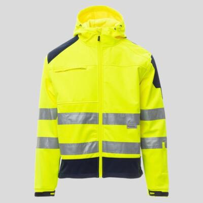 Shine 2.0 Payper Softshell bicolore in alta visibilità con bande 3M Thumbnail