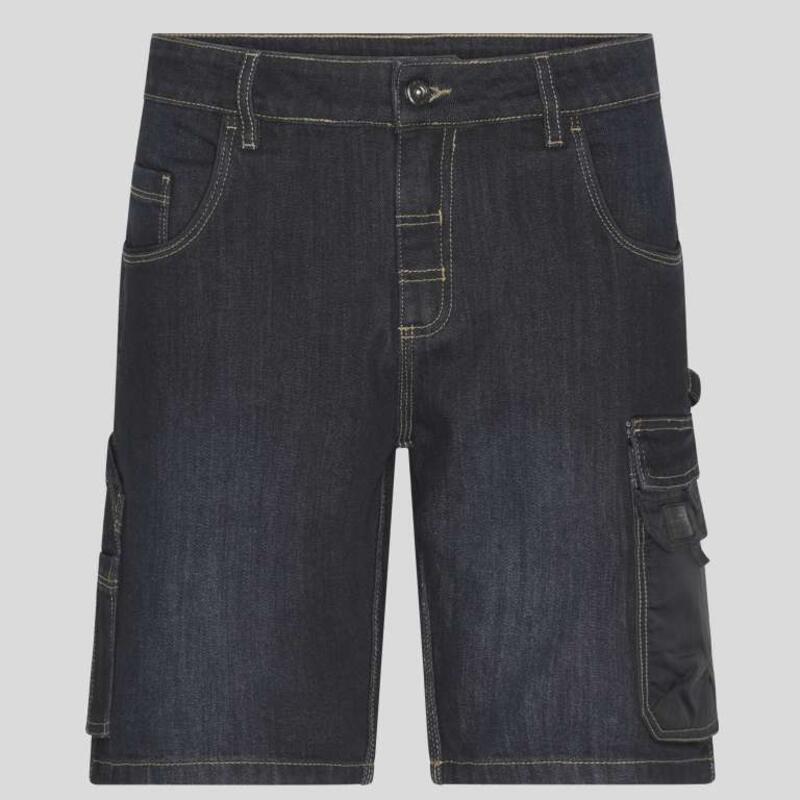 JN871 James & Nicholson Bermuda in Jeans elasticizzati da lavoro Thumbnail