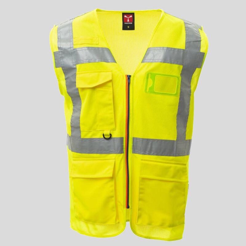 Extra Mesh Payper Gilet alta visibilità multitasche e con portabadge in tessuto dry-tech 100% poliestere 145gr EN ISO 20471 Thumbnail