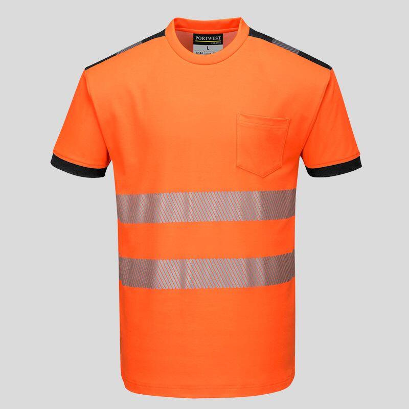 T181 Portwest T-Shirt manica corta alta visibilità  55% Cotone 45% Poliestere 175g EN ISO 20471 Cl2 Thumbnail