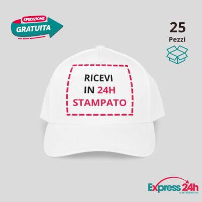 BS600 Cappellino economico personalizzato Stampato e Spedito in 24 ore Thumbnail