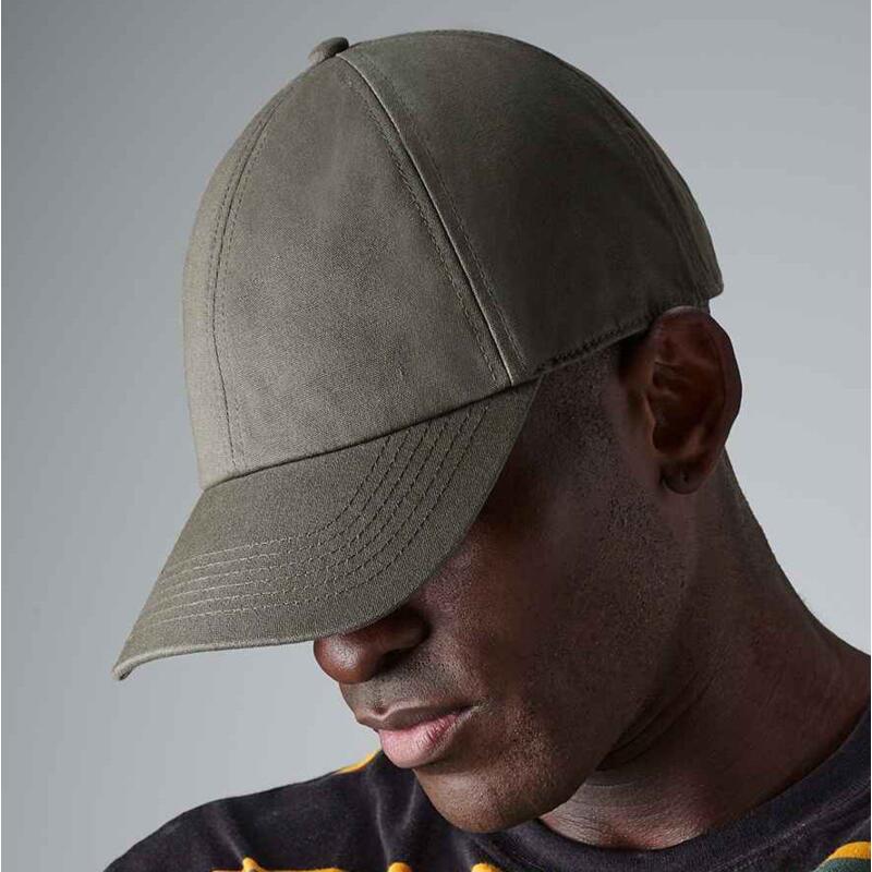 B54N Beechfield Cappellino in cotone organico a 6 pannelli con etichetta interna removibile per il rebranding Thumbnail