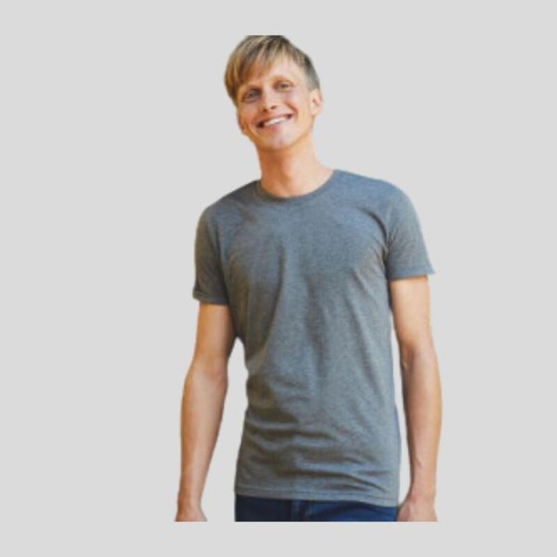 O60012 Neutral T-shirt uomo maniche roll-up ECOLABEL 100% cotone organico certificato 155g/m² certificato GOTS, ECOLABEL, OEKO-STANDARD TEX 100 Thumbnail