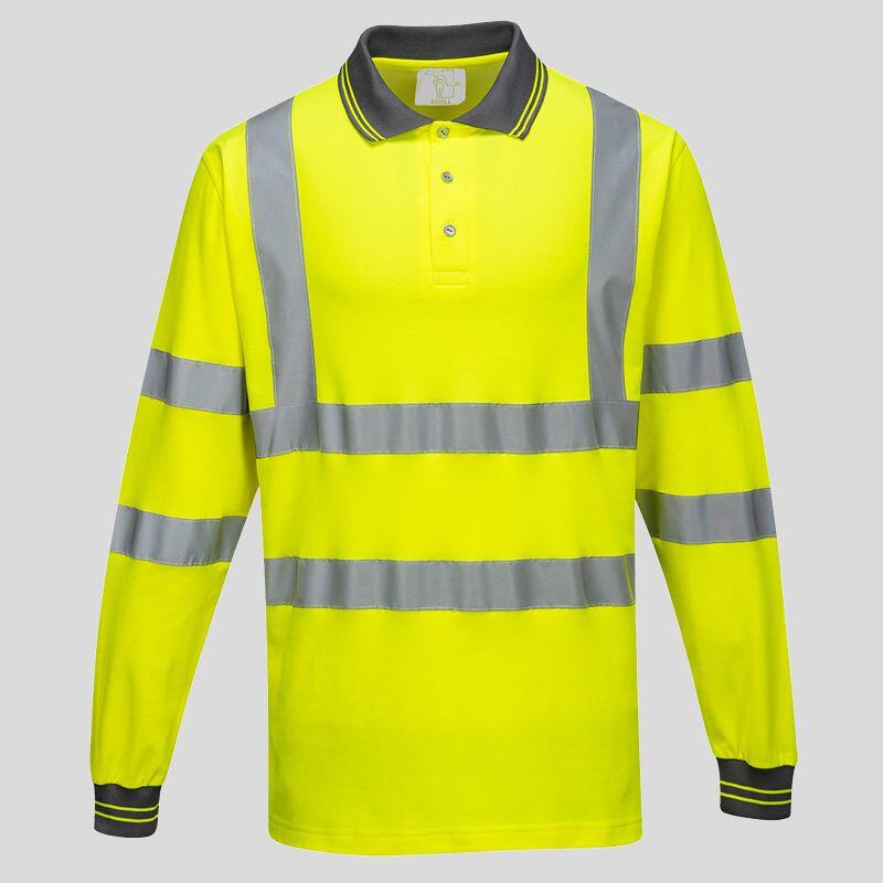 S271 Polo alta visibilità a maniche lunghe 55% Cotone 45% Poliestere 175g Thumbnail