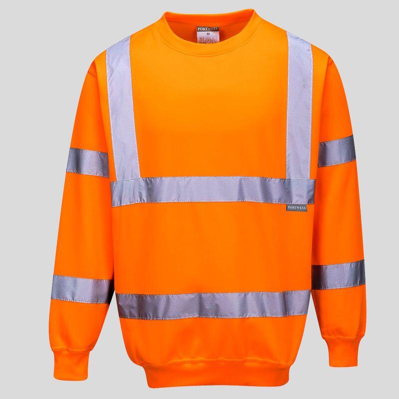 B303 Felpa girocollo alta visibiltà 65% poliestere 35% cotone 300g EN ISO 20471 Thumbnail