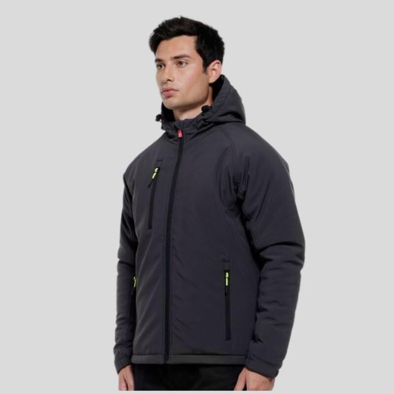 Gale Pad Payper Giacca uomo softshell imbottita con cappuccio 95% poliestere 5% elastan 320gr Certificato antifreddo EN 14058:2017 420,261X dpi II categoria Thumbnail