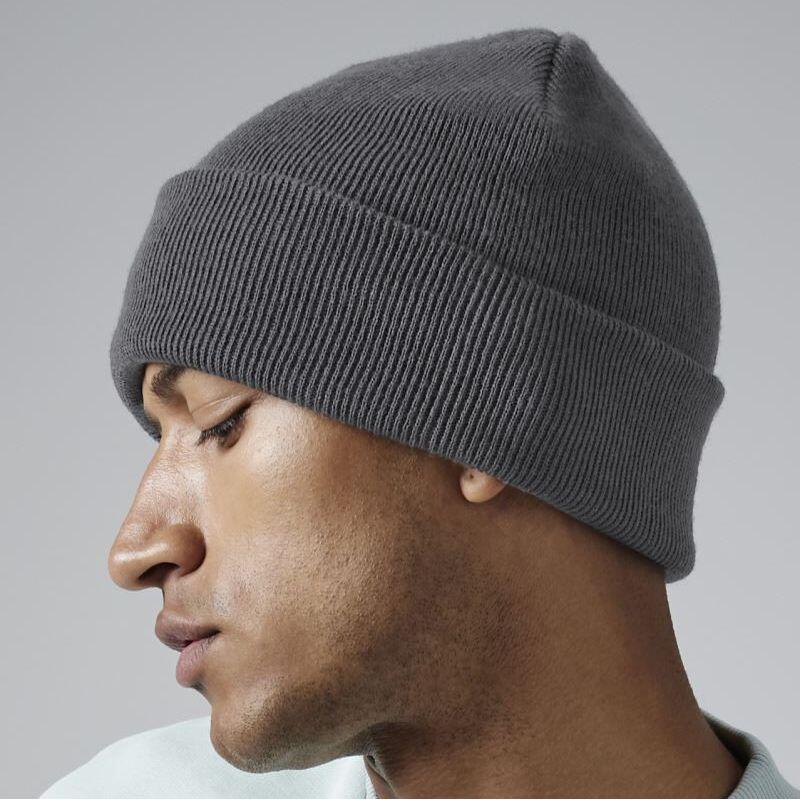 B45R Beechfield Berretto con risvolto in 100% poliestere riciclato rPET  Certificato GRS Thumbnail