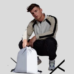 BG137 BagBase Zaino con coulisse Dimensioni: 48 x 40 cm tessuto riflettente Thumbnail