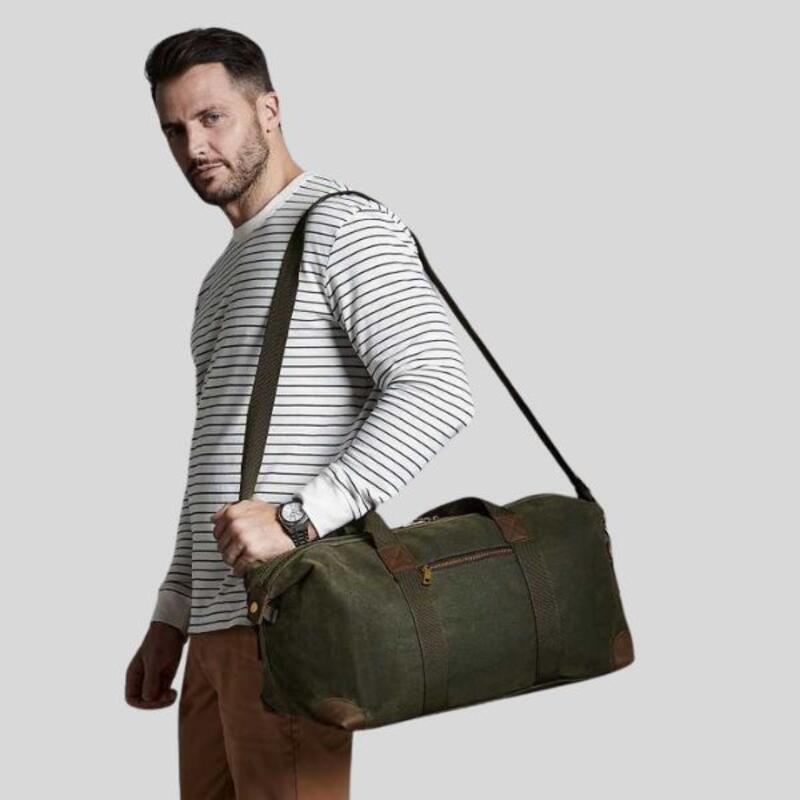 QD650 QUADRA Borsa Weekend 100% Cotone Canvas cerato 19 Litri Thumbnail