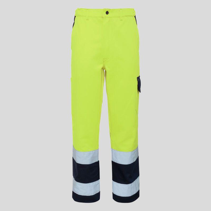 A00131 Pantalone invernale multitasche in alta visibilità bicolore EN ISO 20471 CL 2 63% cotone 37% poliestere 350 g/m² Thumbnail
