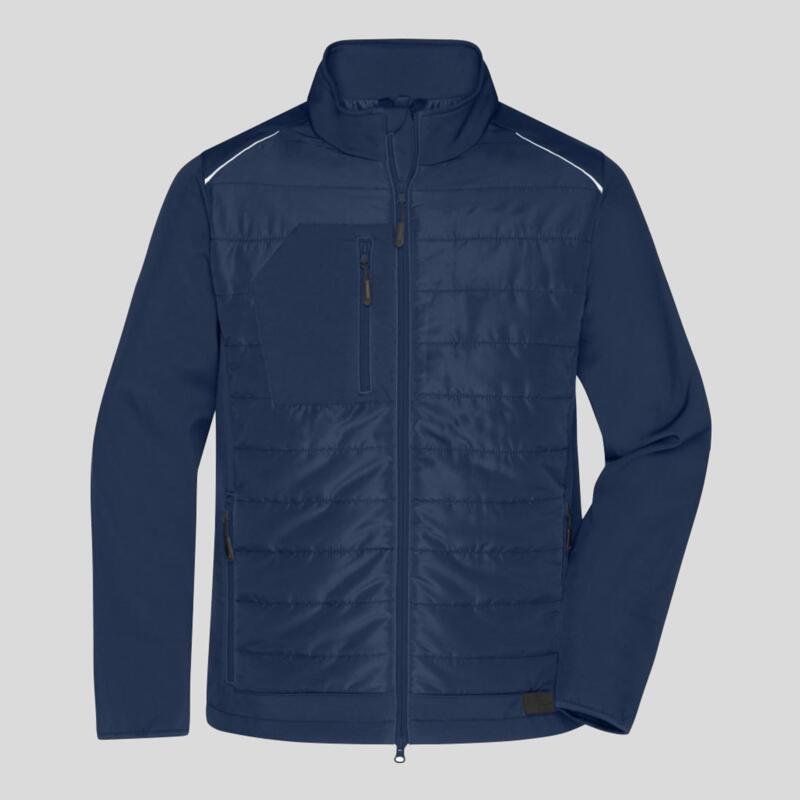 JN1820 James&Nicholson Giacca softshell a due strati,trapuntato davanti e dietro, idrorepellente e antimacchia 100% poliestere riciclato Thumbnail