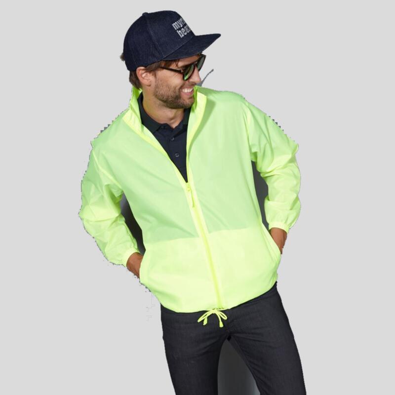 JN1132 James&Nicholson Giacca dal tessuto leggero, antivento, idrorepellente, 2 tasche laterali e cappuccio con cordoncino 100% poliestere. Thumbnail