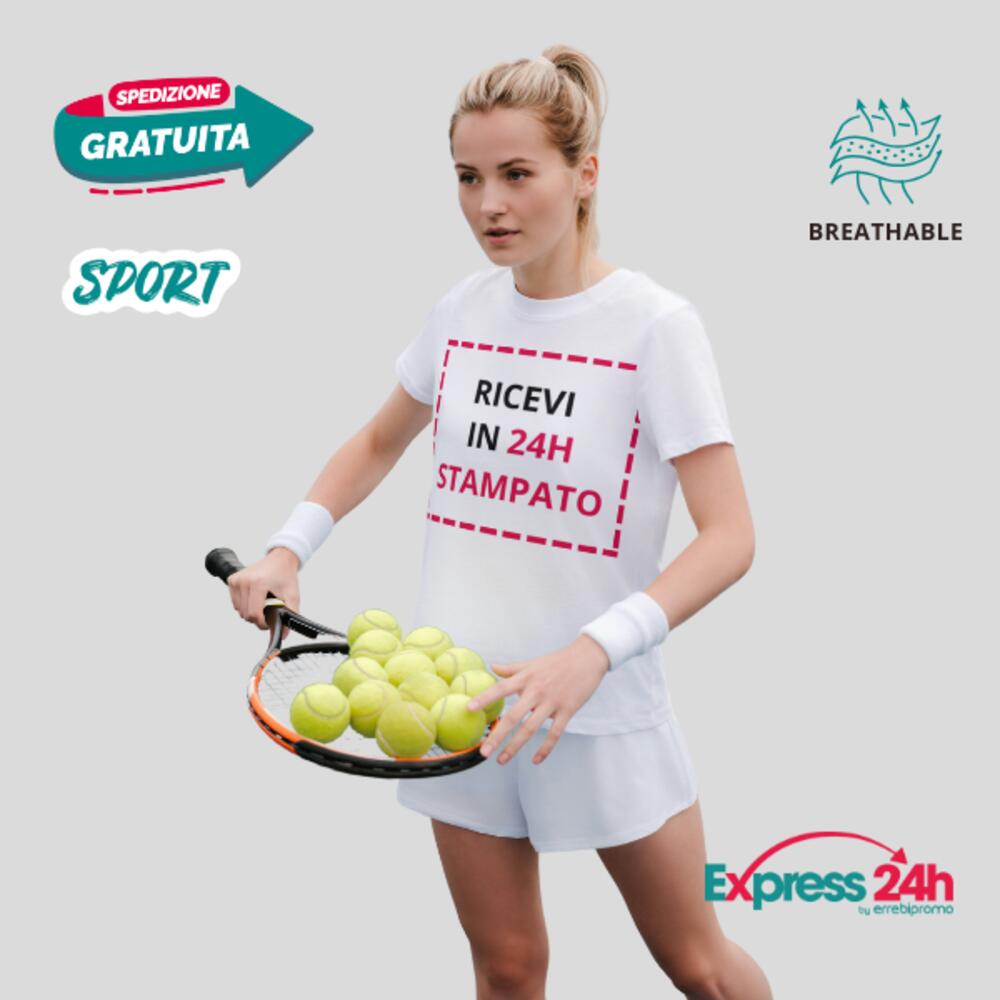 SPW100 T-shirt Donna Sportiva personalizzata Stampata e Spedita in 24 ore Thumbnail