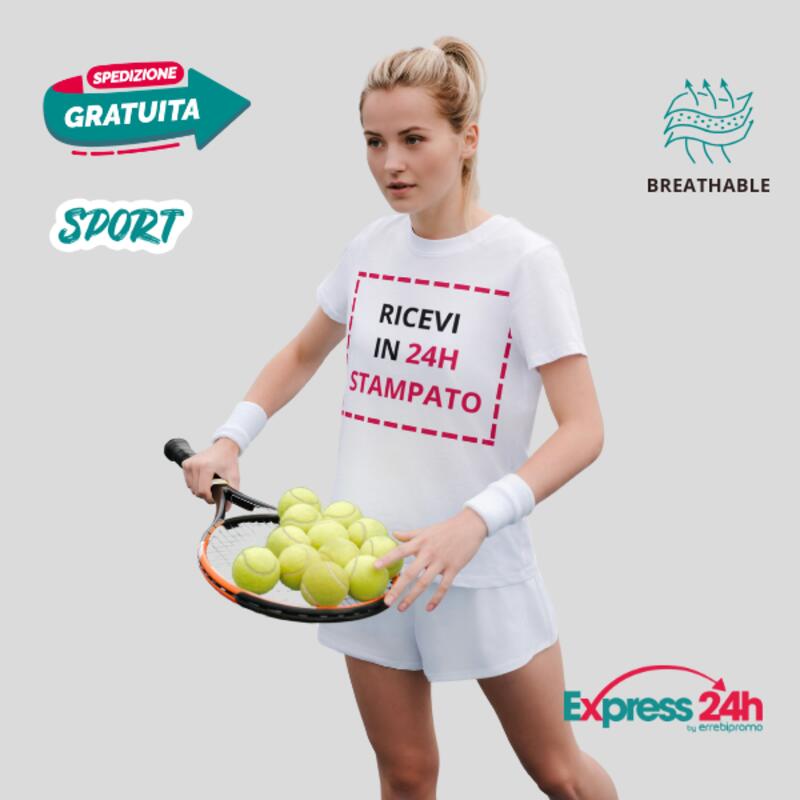 SPW100 T-shirt Donna Sportiva personalizzata Stampata e Spedita in 24 ore Thumbnail
