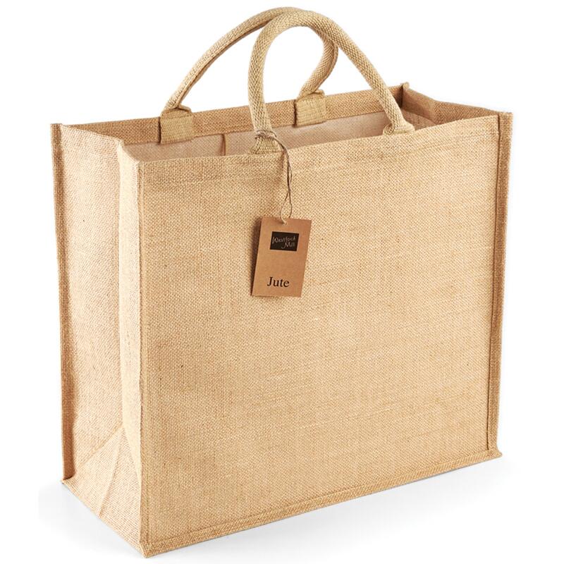 Westford Mill Shopper in Juta laminata manici corti personalizzabile  Thumbnail