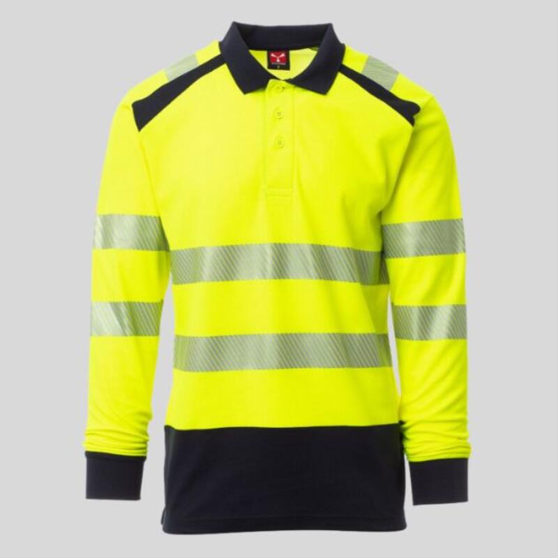 ROAD WINTER Polo manica lunga in alta visibilità 55% cotone 65% poliestere 160gr/mq EN ISO 20471 CL.2 Thumbnail