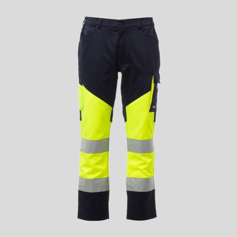 Working Summer Payper Pantalone alta visibilità bicolore estivo EN ISO 20471 80% poliestere 20% cotone/ 64% poliestere 33% cotone 3% elastan 210gr Thumbnail