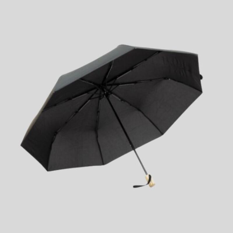 6315 Ombrello pieghevole con apertura manuale sistema anti-vento e manico in legno RPET 95 cm Thumbnail