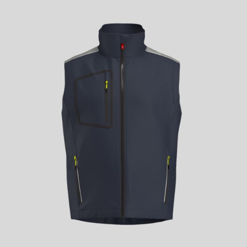Stream Vest Pad  Gilet soft-shell imbottito idrorepellente antivento con bande retroriflettente su spalle 78% nylon 22% elastan 330gr Thumbnail