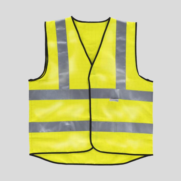 HVTT20 Gilet antistatico ignifugo alta visibilità con bande riflettenti chiusura con velcro EN 1149-5 EN ISO 20471:2013 CL.2 EN ISO 14116 98% poliestere 2% antistatico 160gr Thumbnail