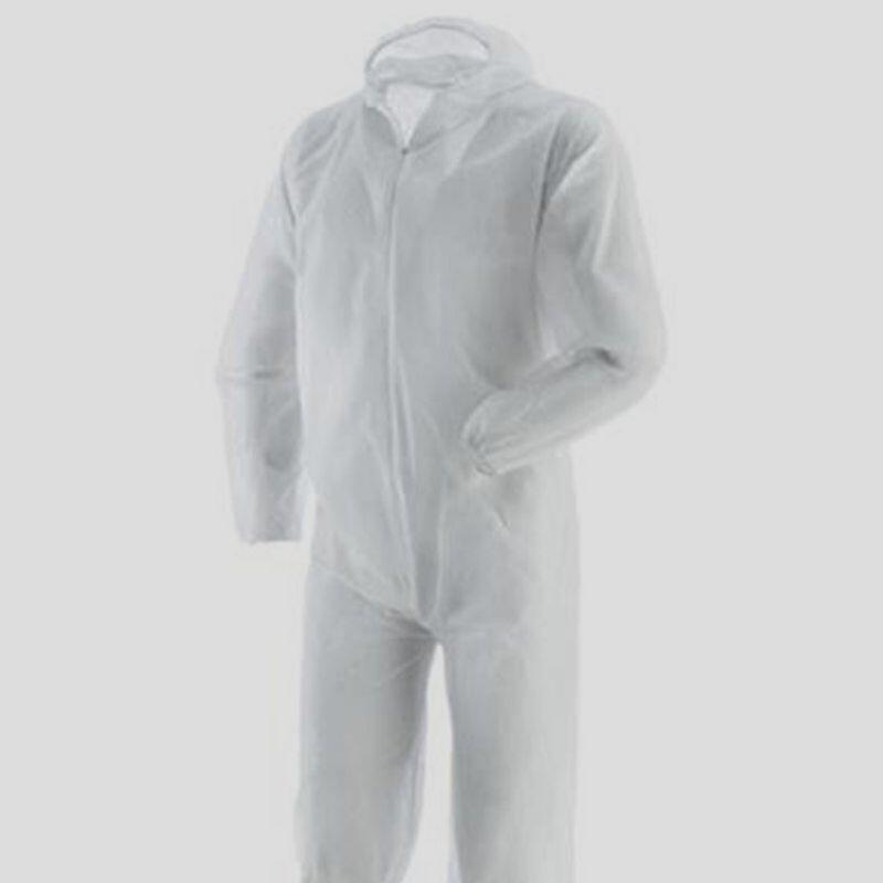 PP-U-01 COVERALL Tuta protezione TNT con cappuccio -pacco 50 pz/tg Thumbnail