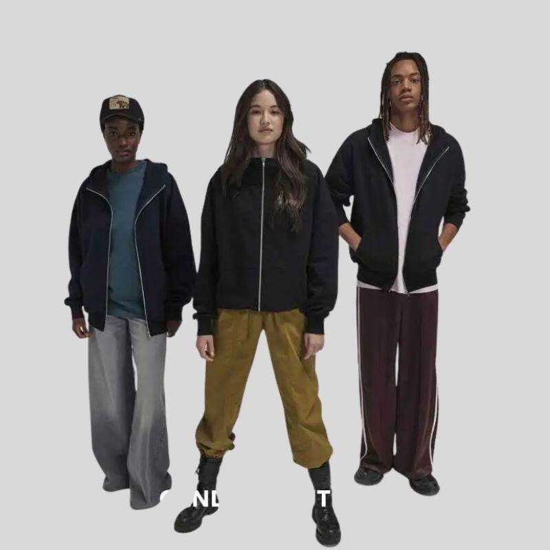 WG003 Influence Zip Hood B&C Felpa zip e cappuccio Oversize 80% cotone 20% poliestere riciclato 350g/m² Thumbnail