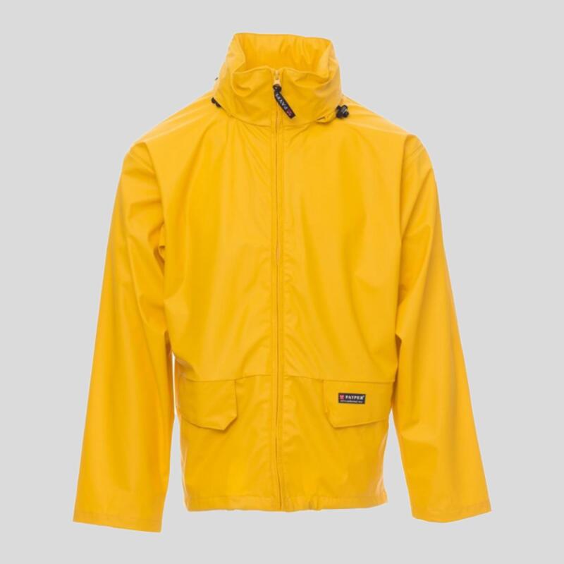 Dry-Jacket Payper Giacca antipioggia zip intera coperta cappuccio richiudibile 100% poliestere spalmato PU Thumbnail