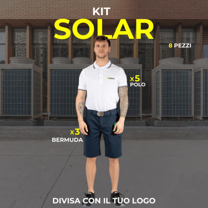 Kit SOLAR 5 Polo Personalizzate + 3 Bermuda da Lavoro Estivi Thumbnail