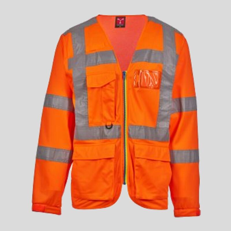 Long Exo Payper Gilet sfoderato a manica lunga in alta visibilità in tessuto traspirante 100% poliestere 120gr EN ISO 20471 Classe III Thumbnail