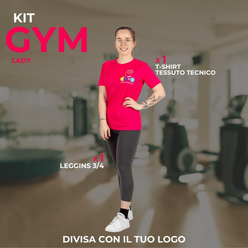 Kit Gym Donna – Maglietta Tecnica e Legging 3/4 Personalizzati Thumbnail