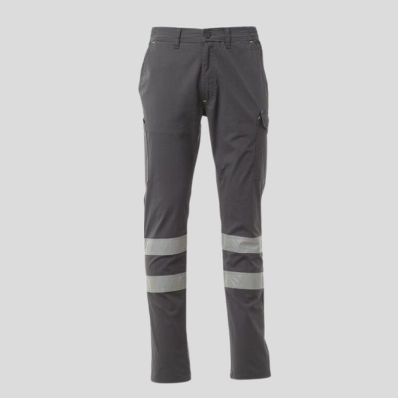 Power Stretch Reflex Payper Pantalone stretch da lavoro  elasticizzato con bande retroriflettenti 98% cotone 2% elastan 290gr Thumbnail