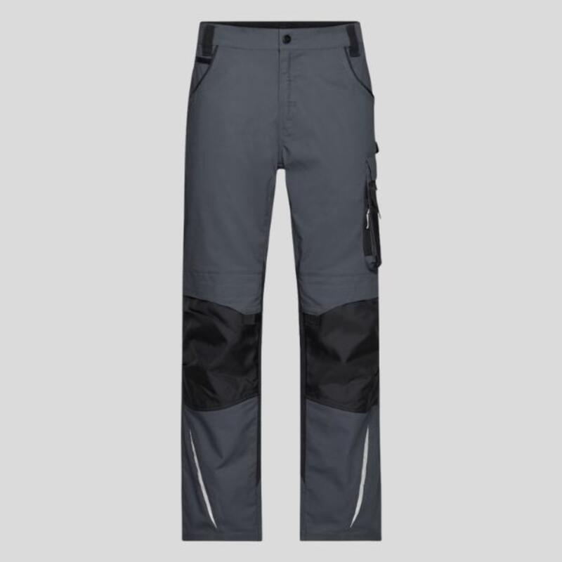 JN1861 James & Nicholson Pantaloni invernali da lavoro multitasche imbottito con elastico in vita e ginocchiere rinforzate con cordura 65% poliestere 35% cotone 260g Thumbnail