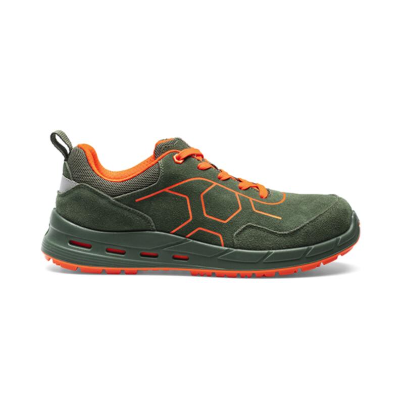 SZ400V  NORAD VERDE/ARANCIO CRYSTAL PELLE SCAMOSCIATA CATEGORIA S1PS FO SR ESD DPI 2a CATEGORIA Thumbnail